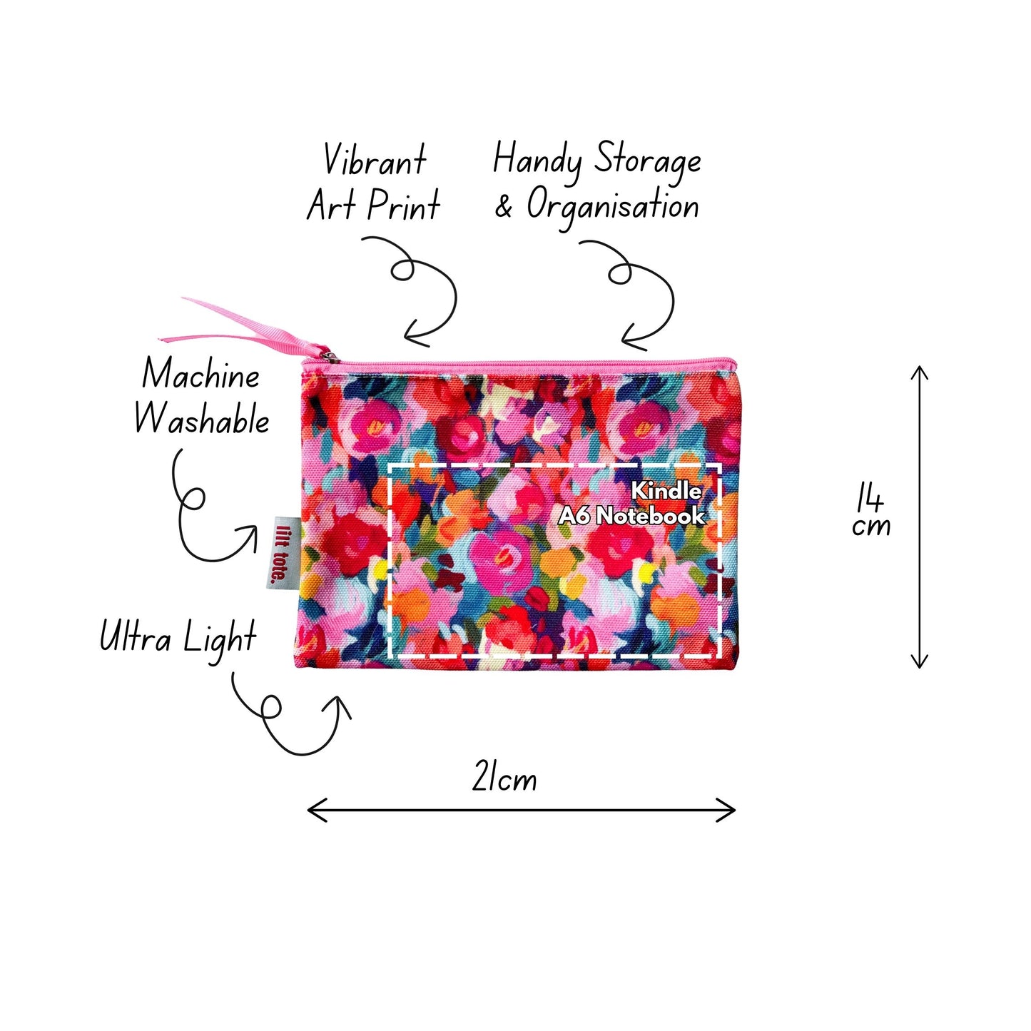 Tidy Pouch Midi Fuchsia Rose