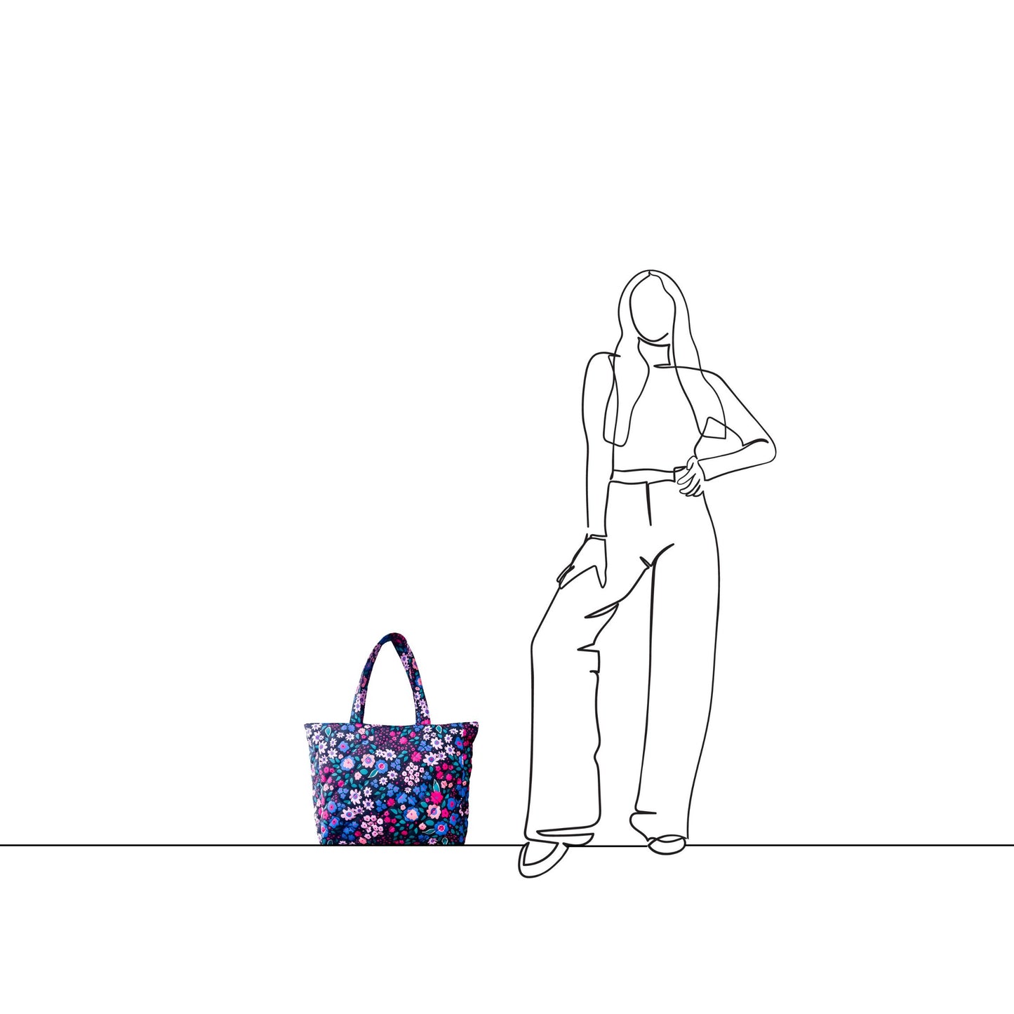 Mellow Quilted Tote Maxi Pop Floral