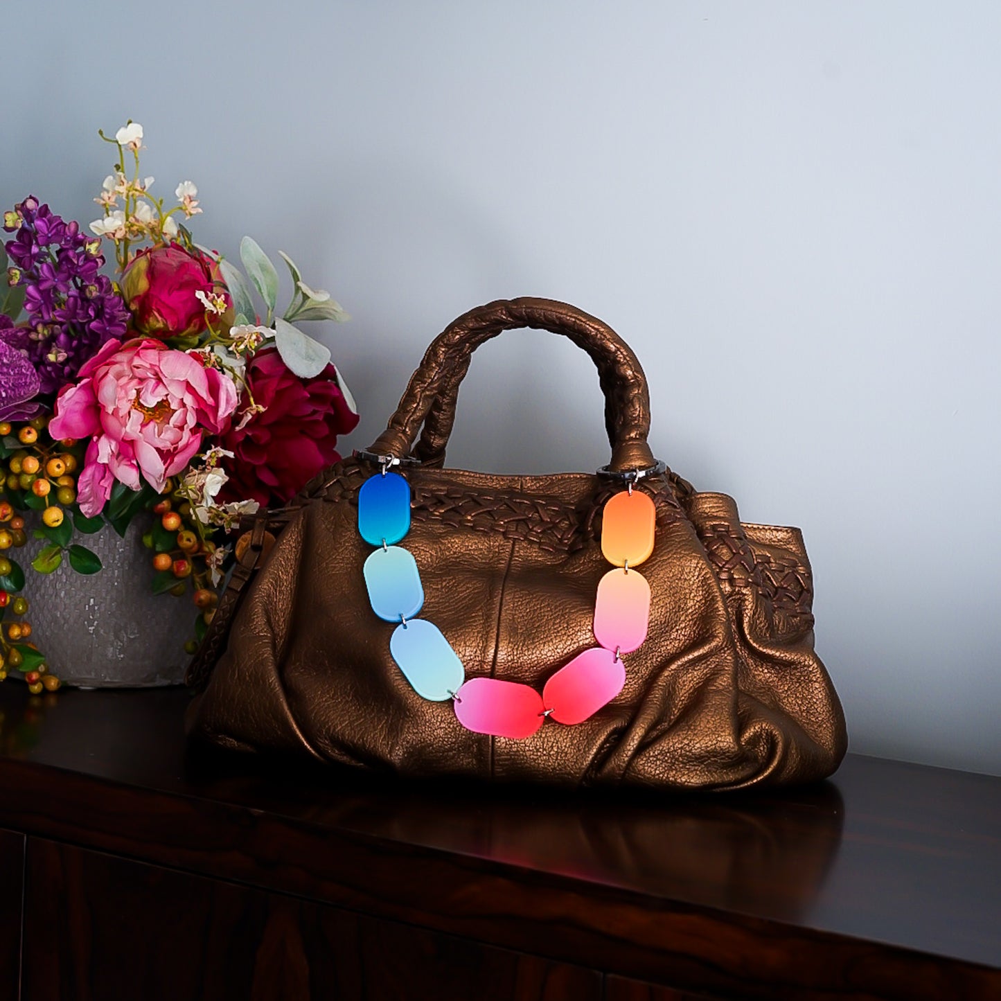 Jelly Slice Bag Charm Necklace Sunburst