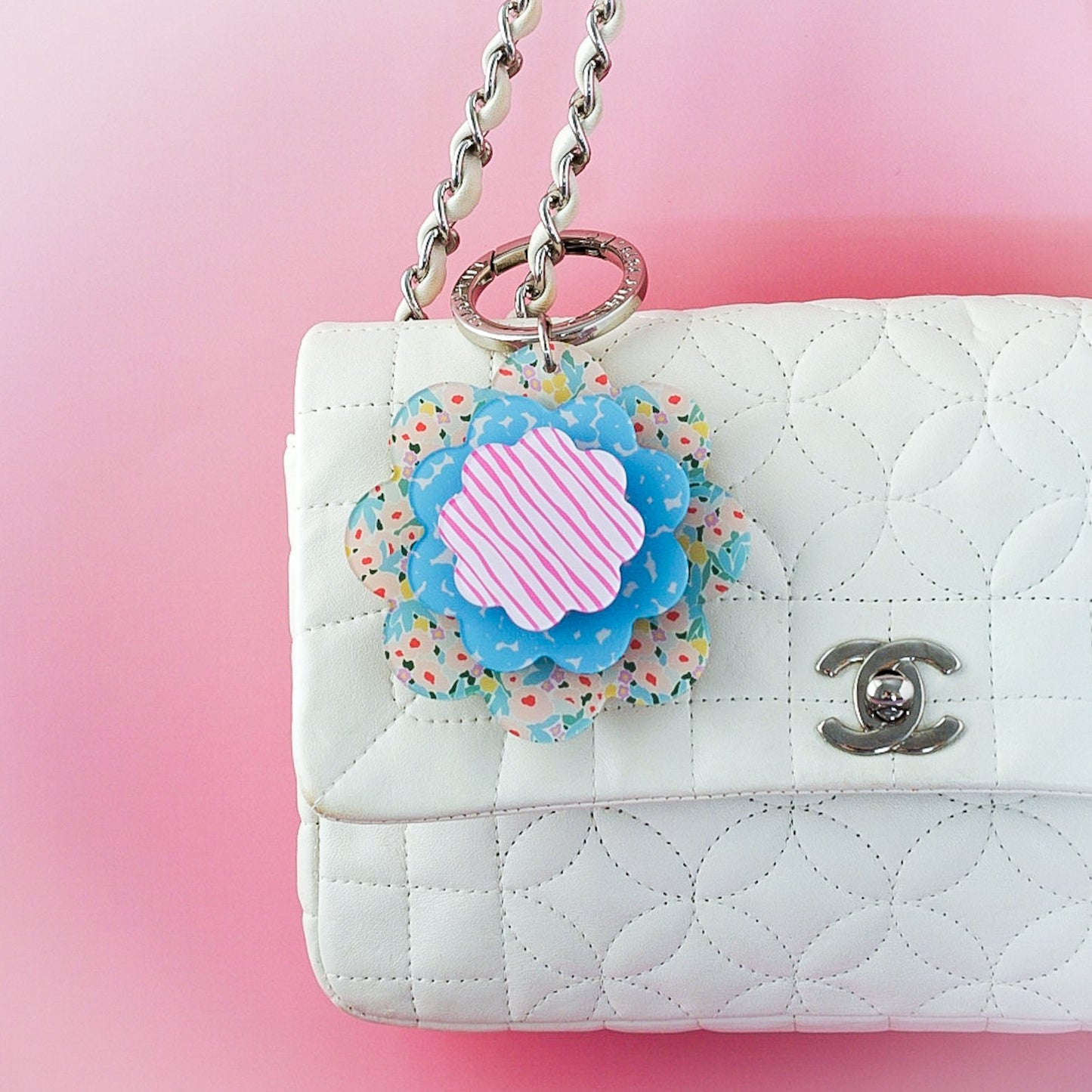 Camellia Bag Charm - Lilt Tote - Pastel Bloom