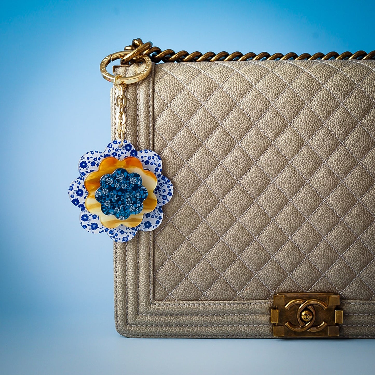 Camellia Bag Charm - Lilt Tote - Porcelain
