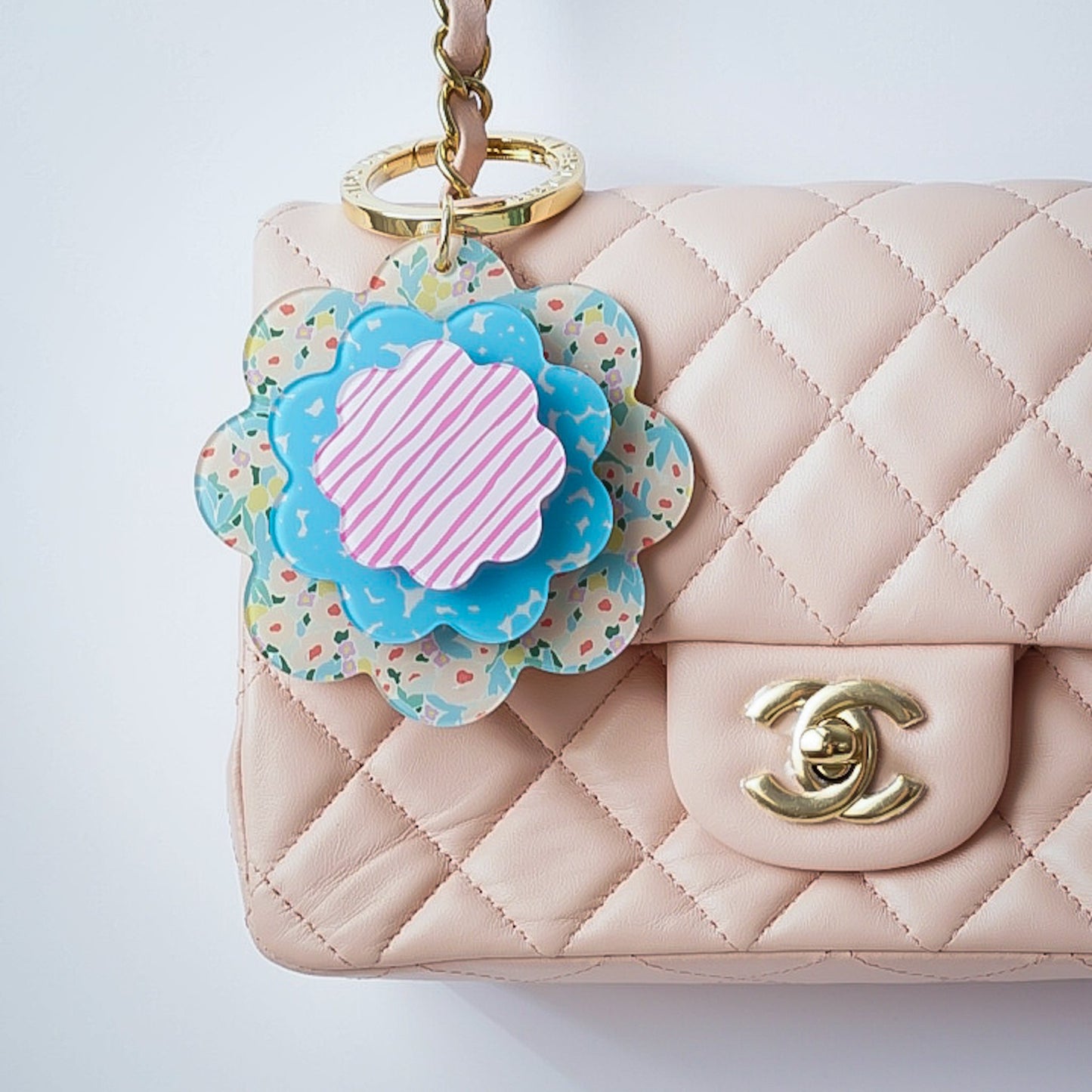 Camellia Bag Charm - Lilt Tote - Pastel Bloom