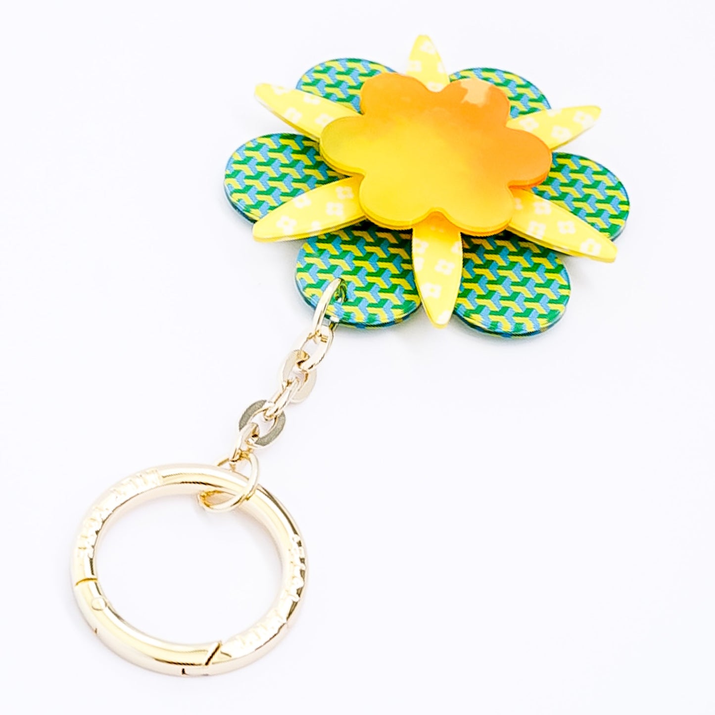 Daisy Bag Charm - Lilt Tote - Yellow Geo