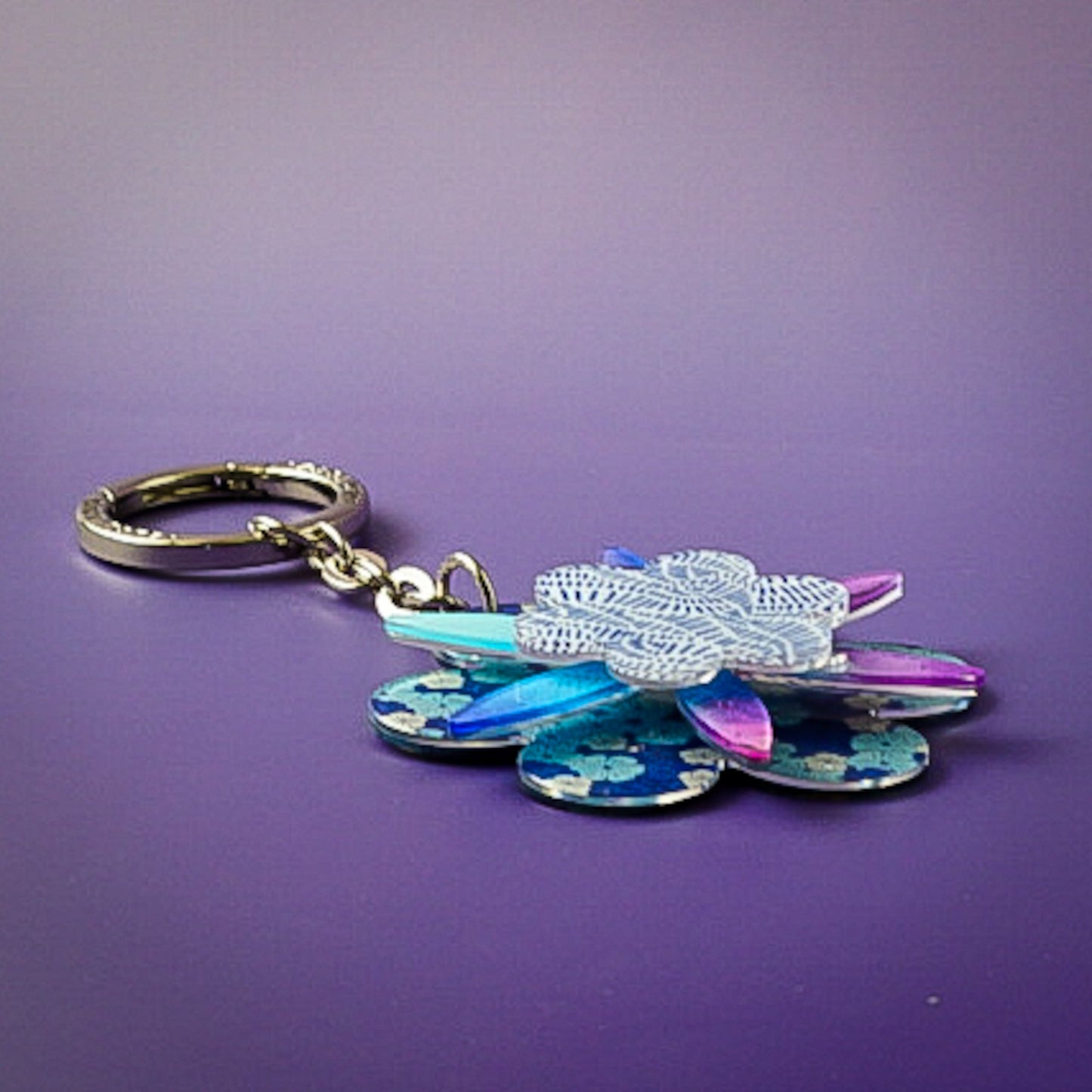 Daisy Bag Charm - Lilt Tote - Blue Tones