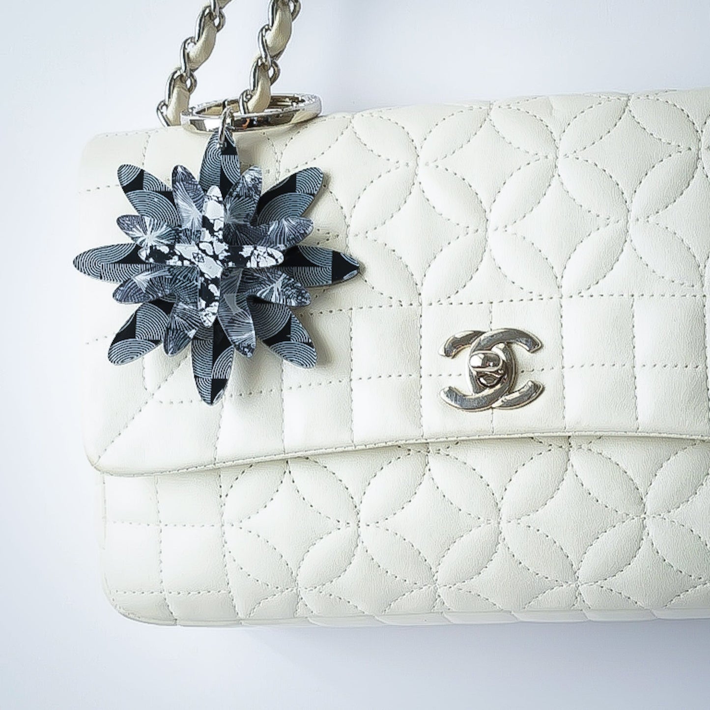 Iris Bag Charm - Lilt Tote - Greyscale
