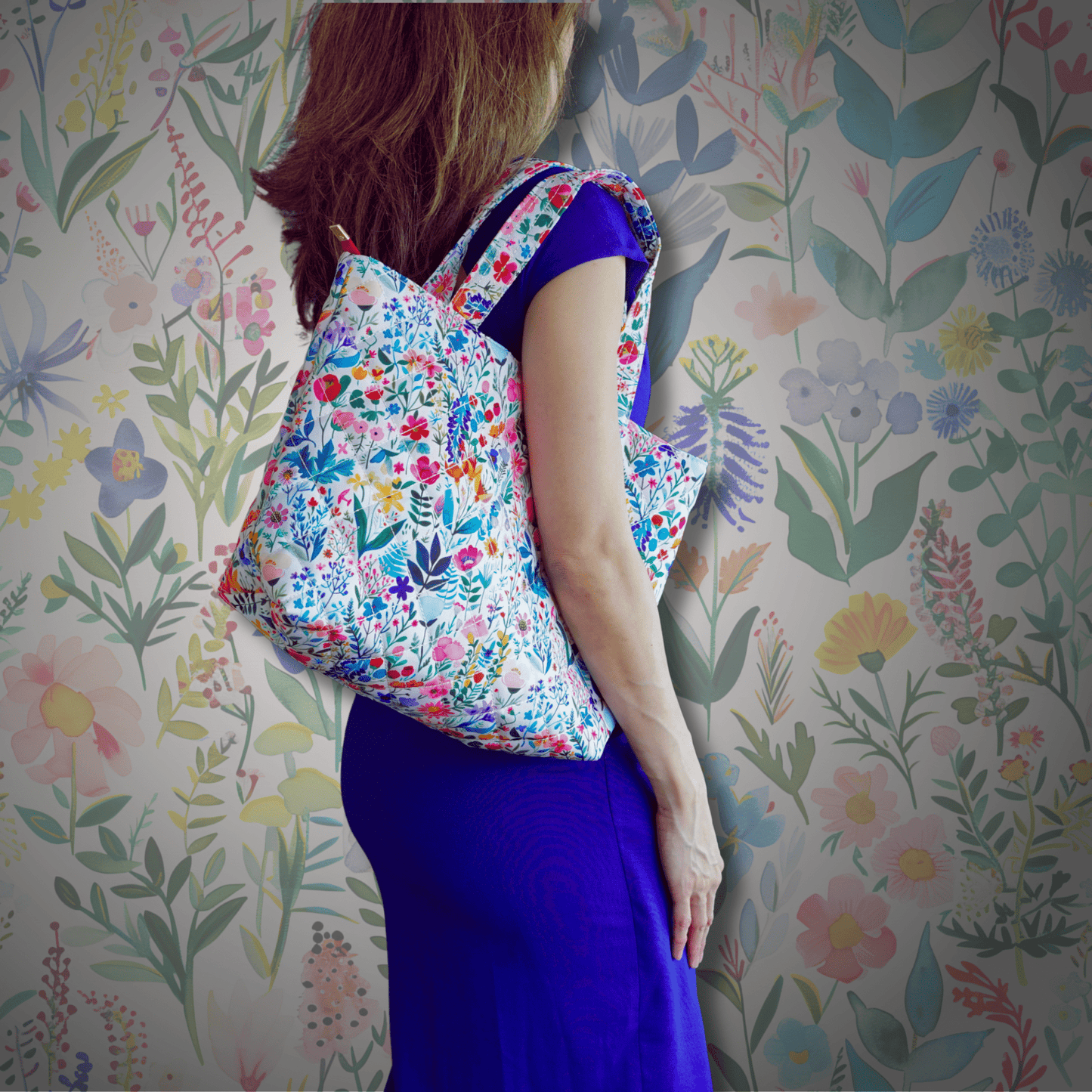 Mellow Quilted Tote Midi - Lilt Tote - Flower Bloom