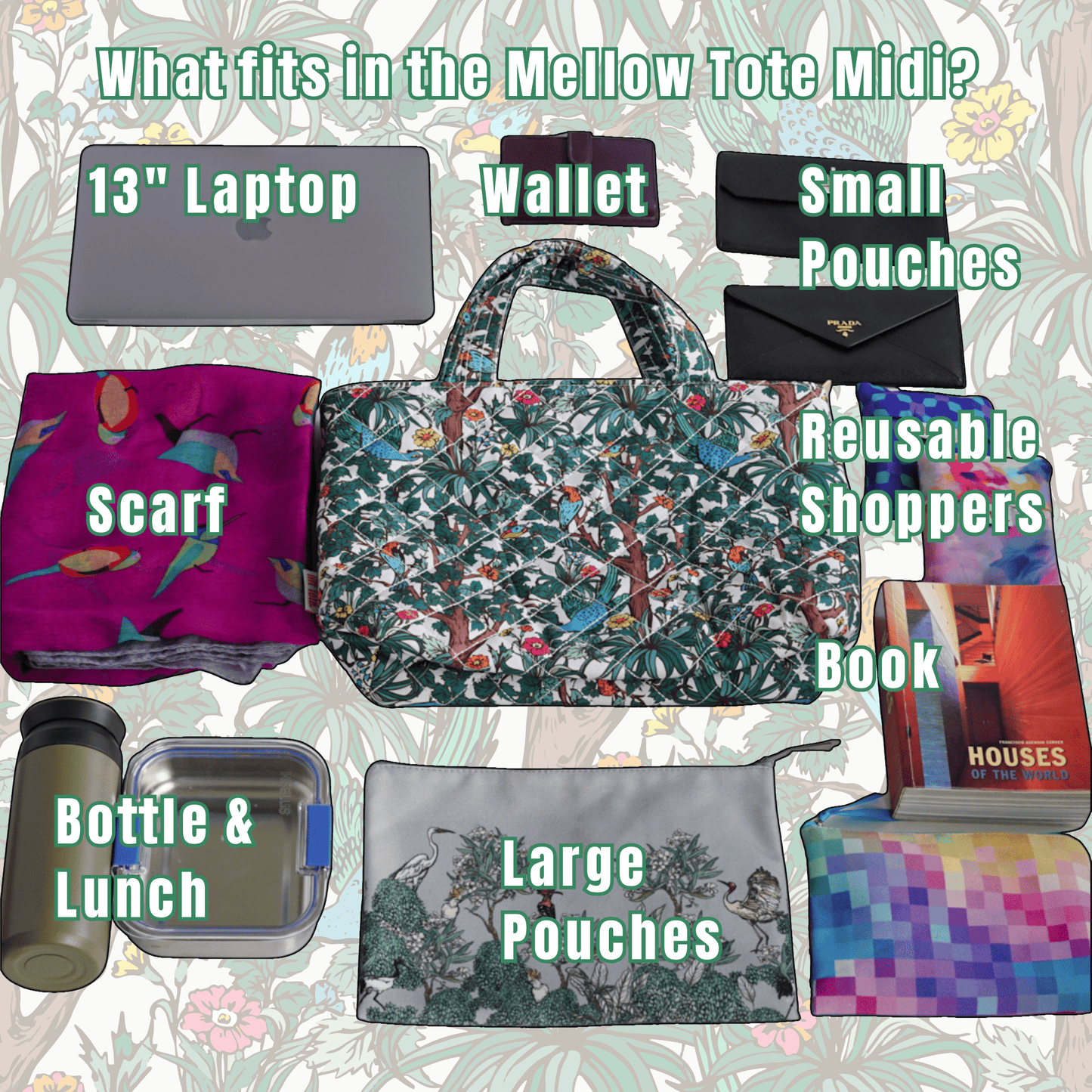 Mellow Quilted Tote Midi - Lilt Tote - Enchanted Perch