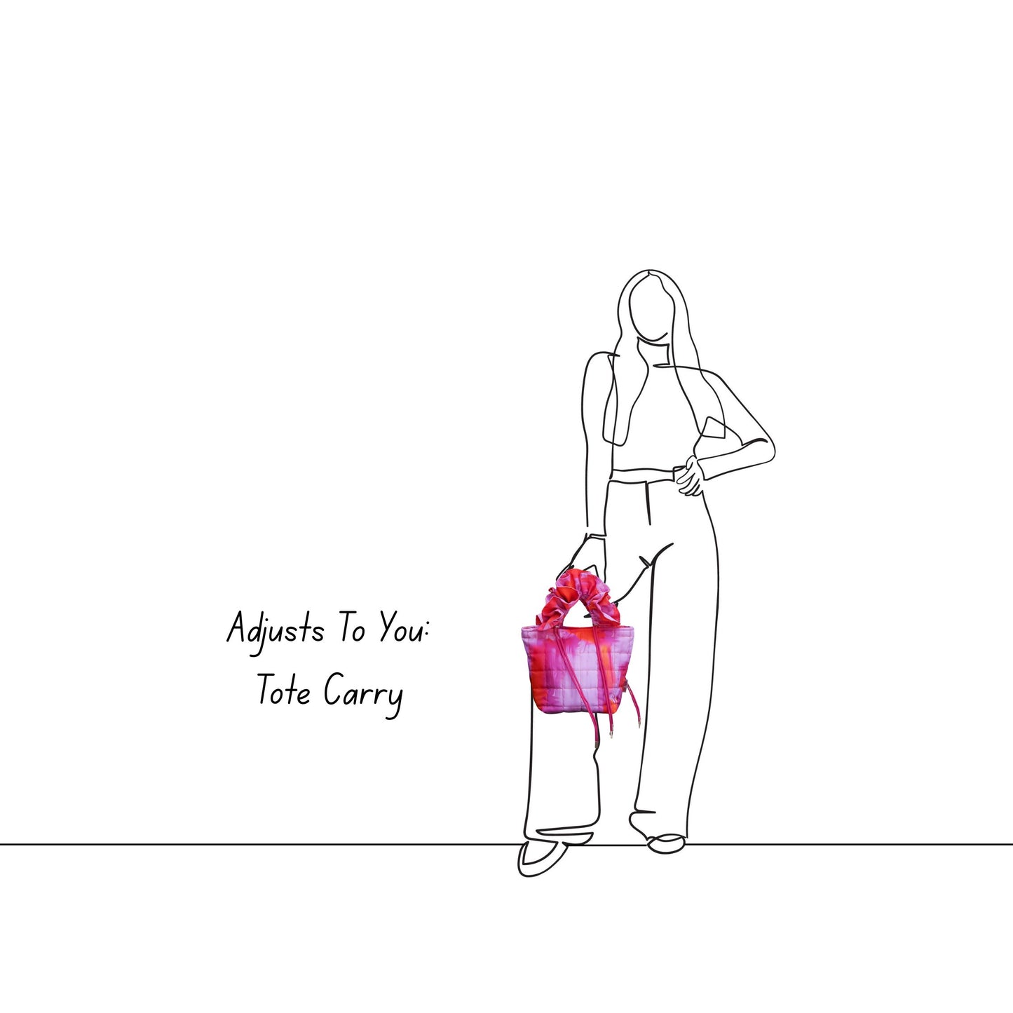 Ruffle Tote Sunset Pink