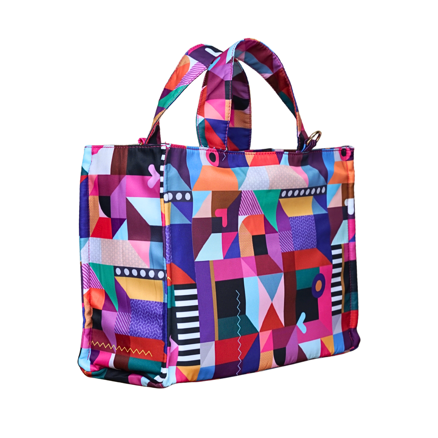 Joy Tote Midi in Architectural Kaleidoscope