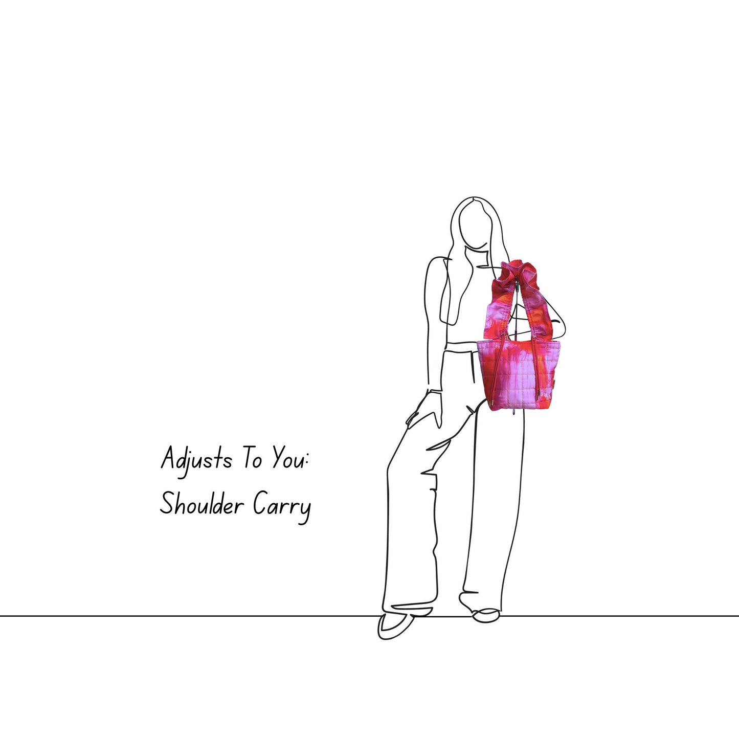 Ruffle Tote Sunset Pink