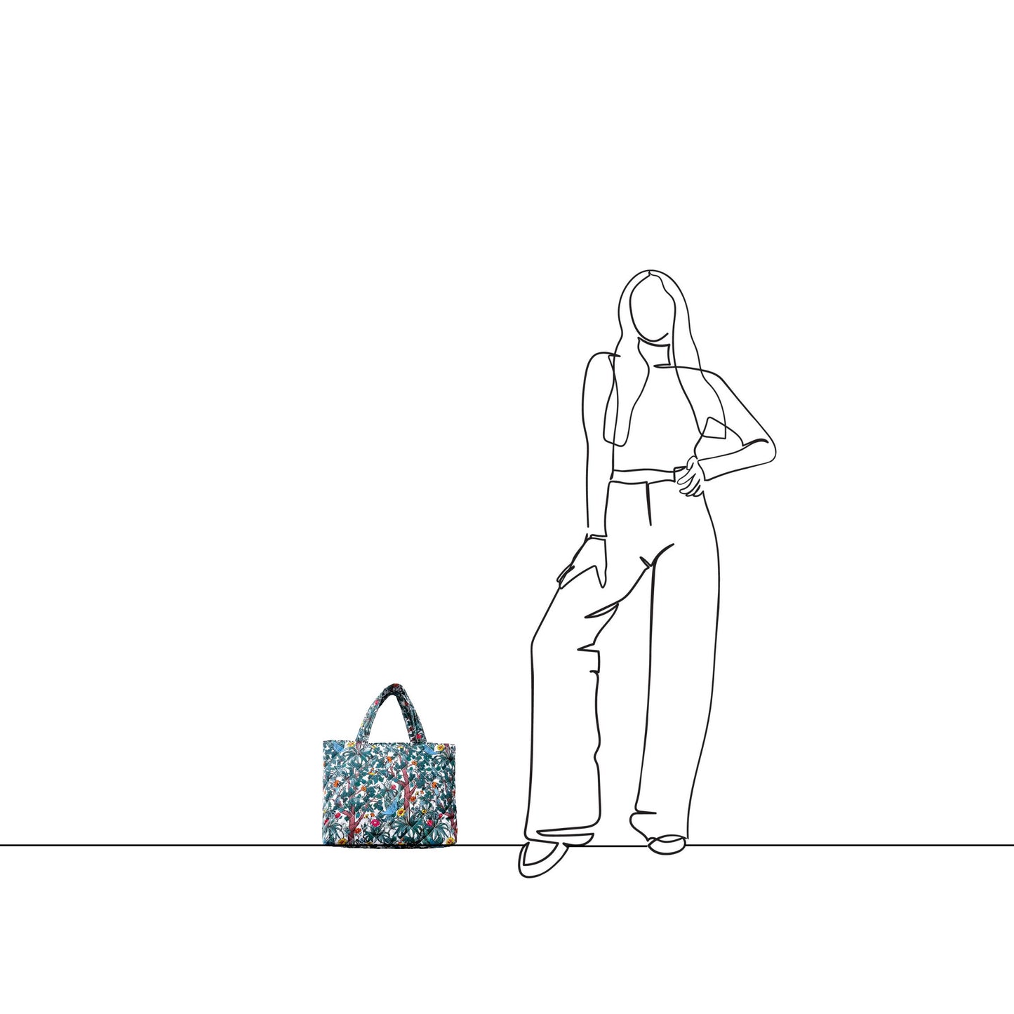 Mellow Quilted Tote Midi Enchanted Perch