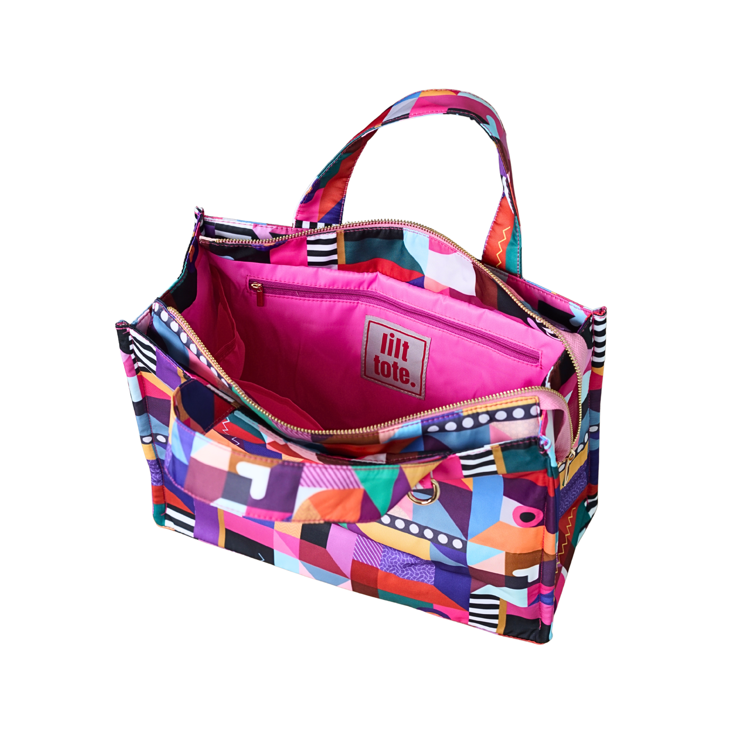 Joy Tote Midi in Architectural Kaleidoscope