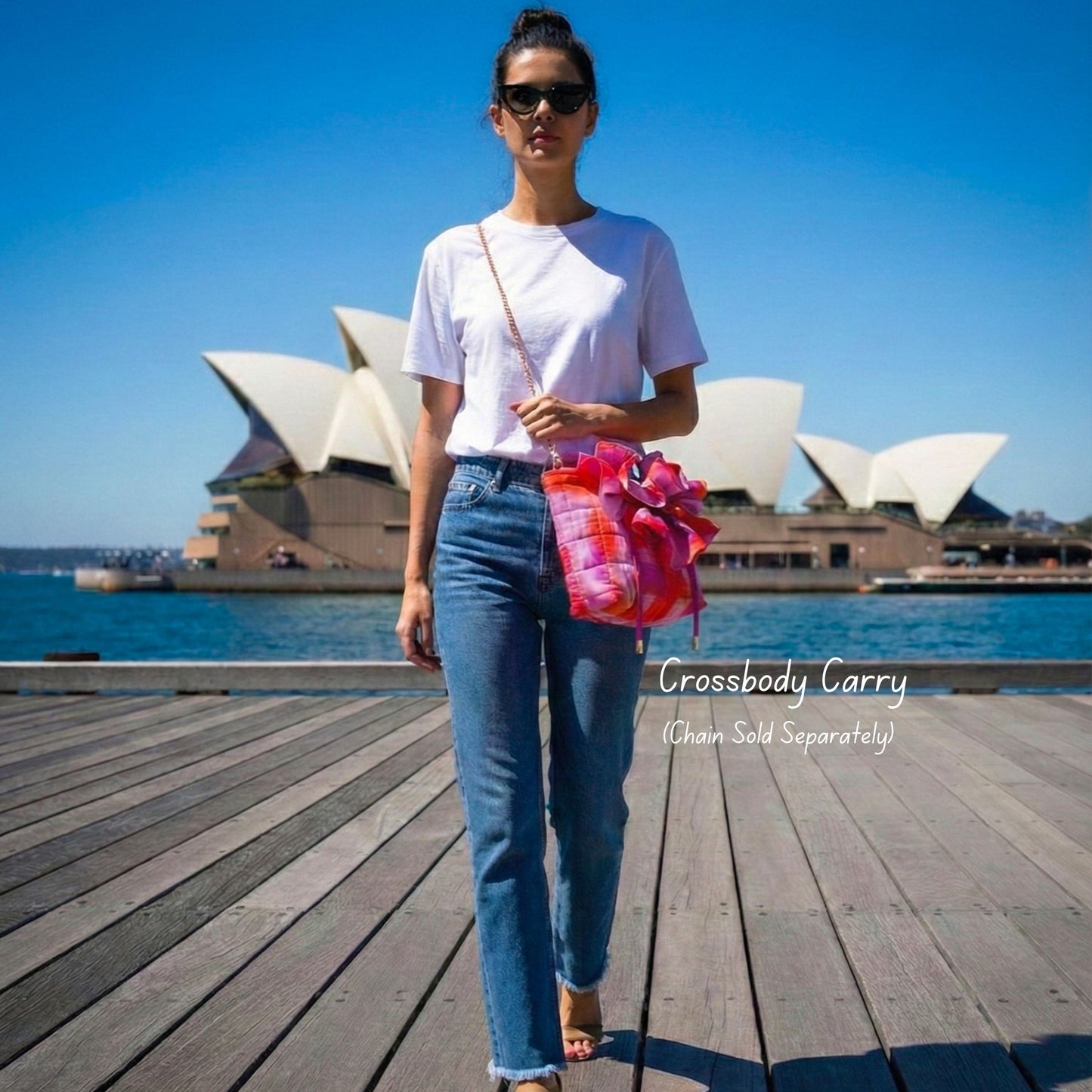Ruffle Tote Sunset Pink