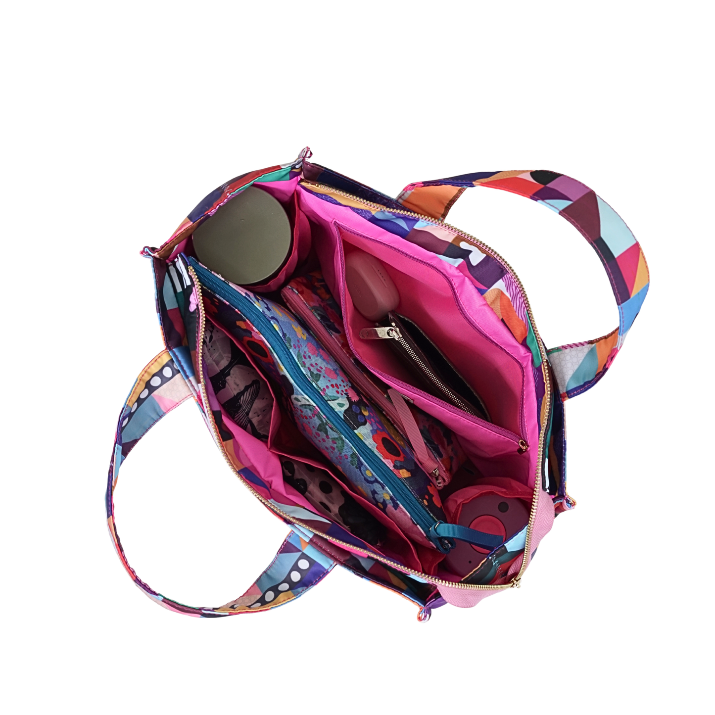 Joy Tote Midi in Architectural Kaleidoscope