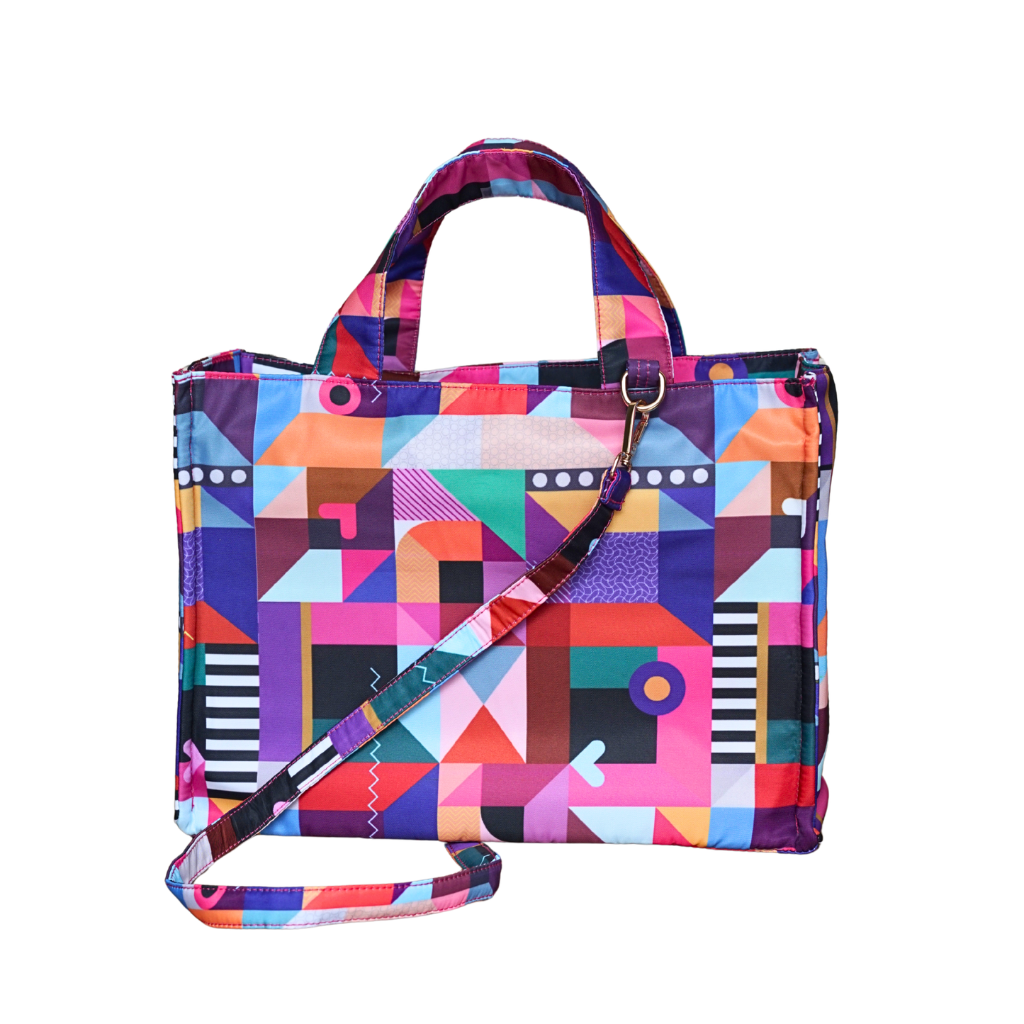 Joy Tote Midi in Architectural Kaleidoscope
