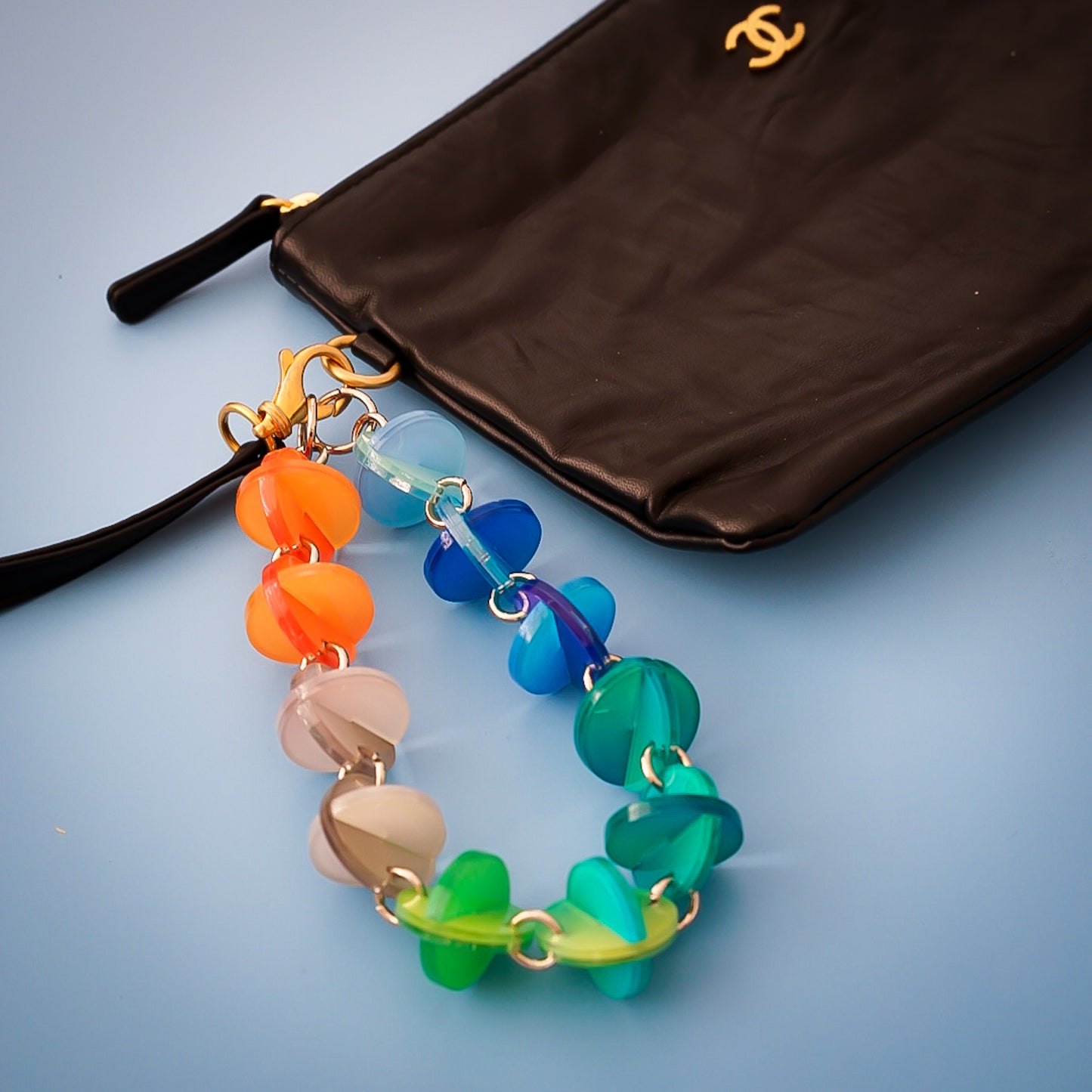 BonBon Pop Bag Charm Necklace Ocean