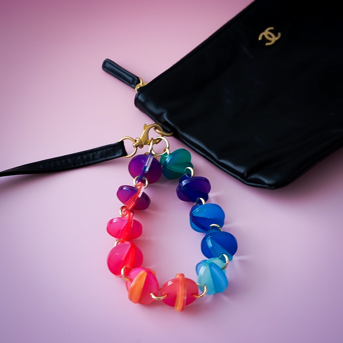 BonBon Pop Bag Charm Necklace Berry