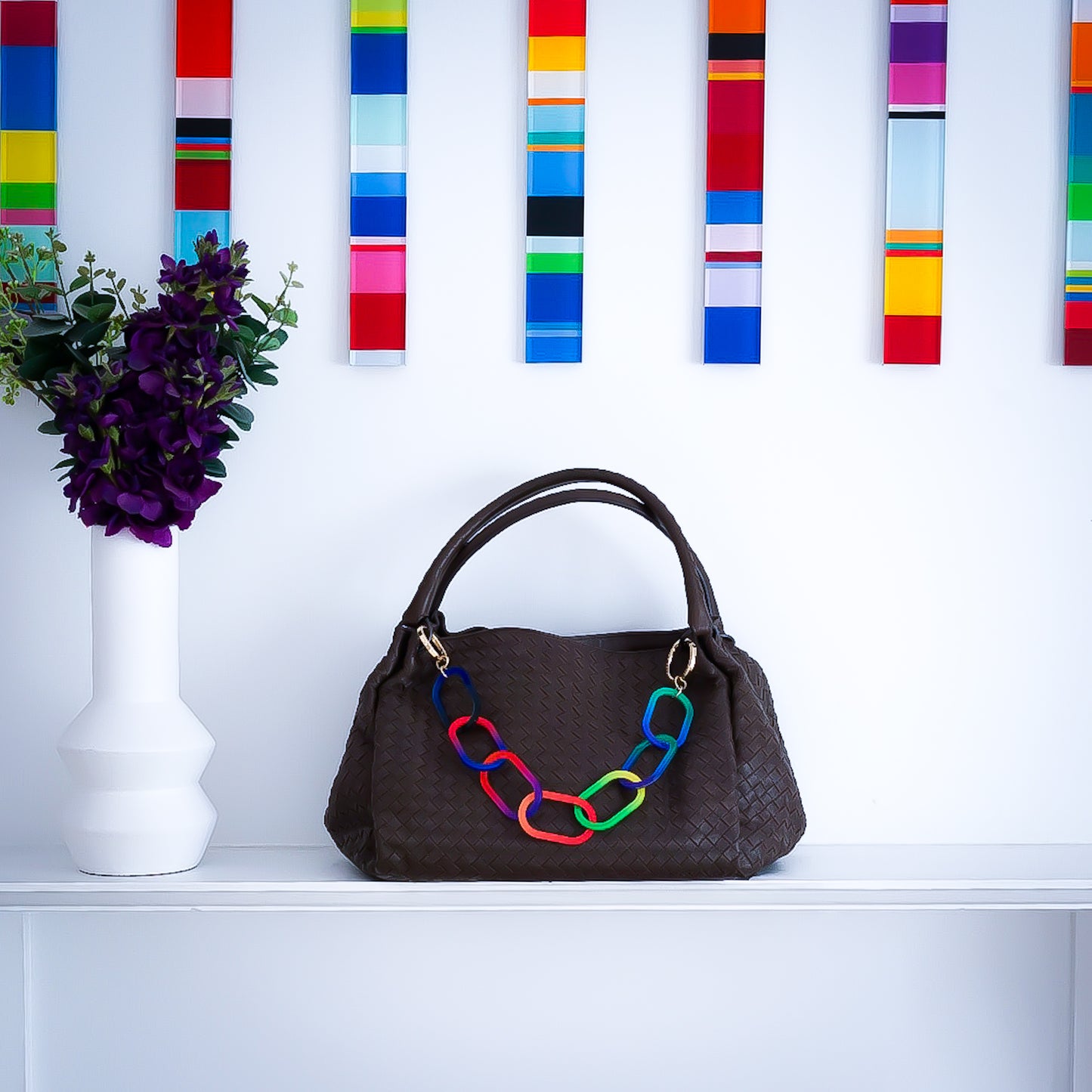 Taffy Twist Bag Charm Necklace Fig