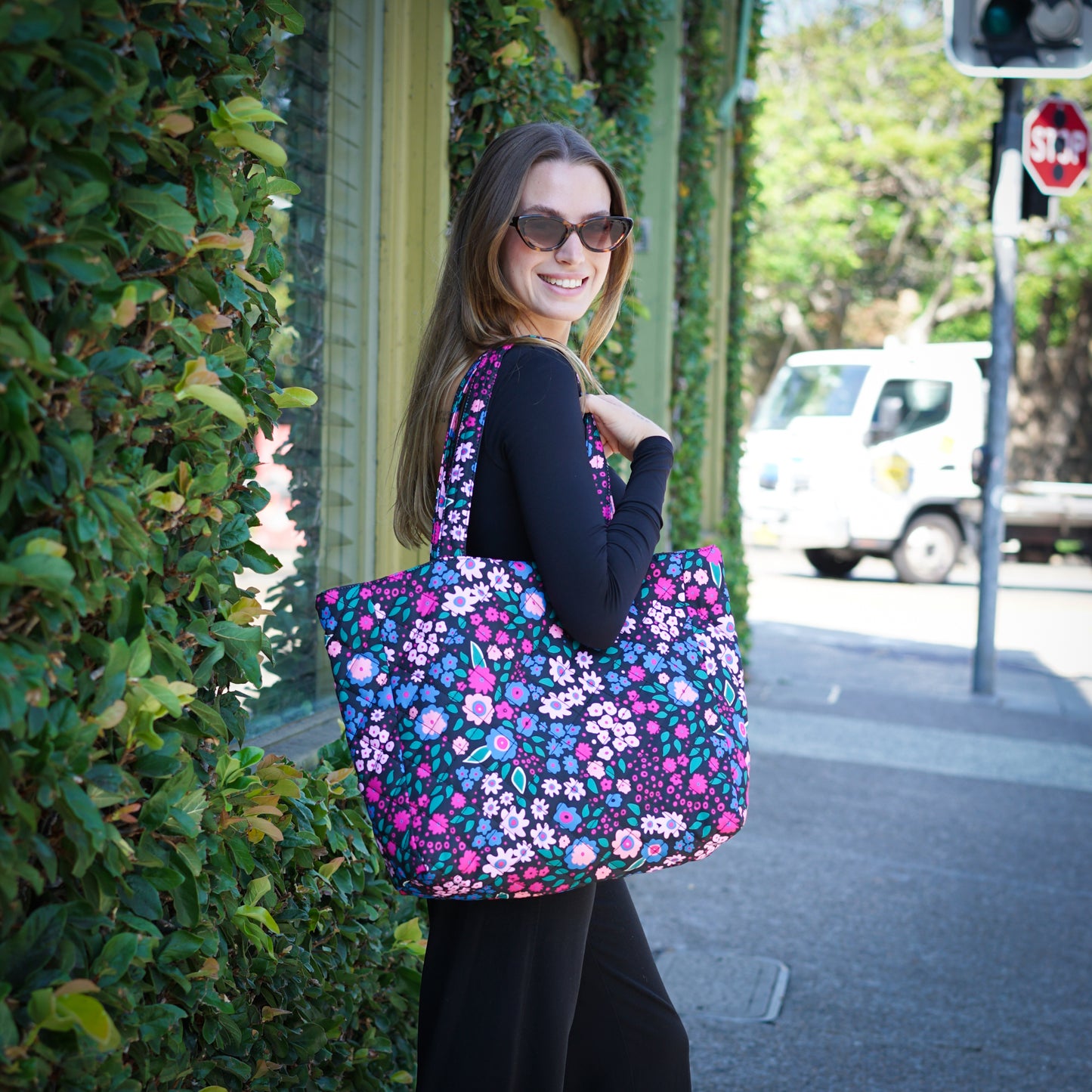Mellow Quilted Tote Maxi PopFloral