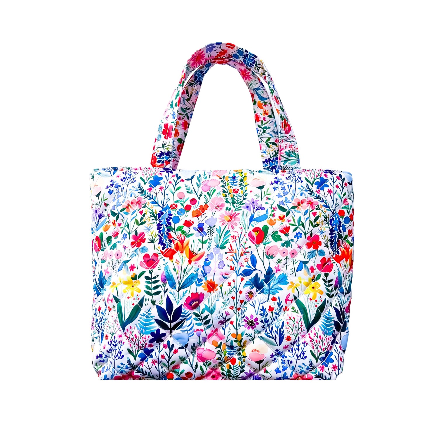 Mellow Quilted Tote Midi Flower Bloom