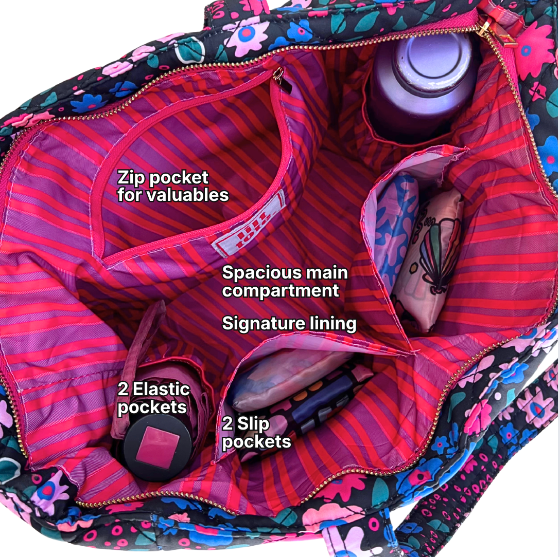 Mellow Quilted Tote Maxi PopFloral