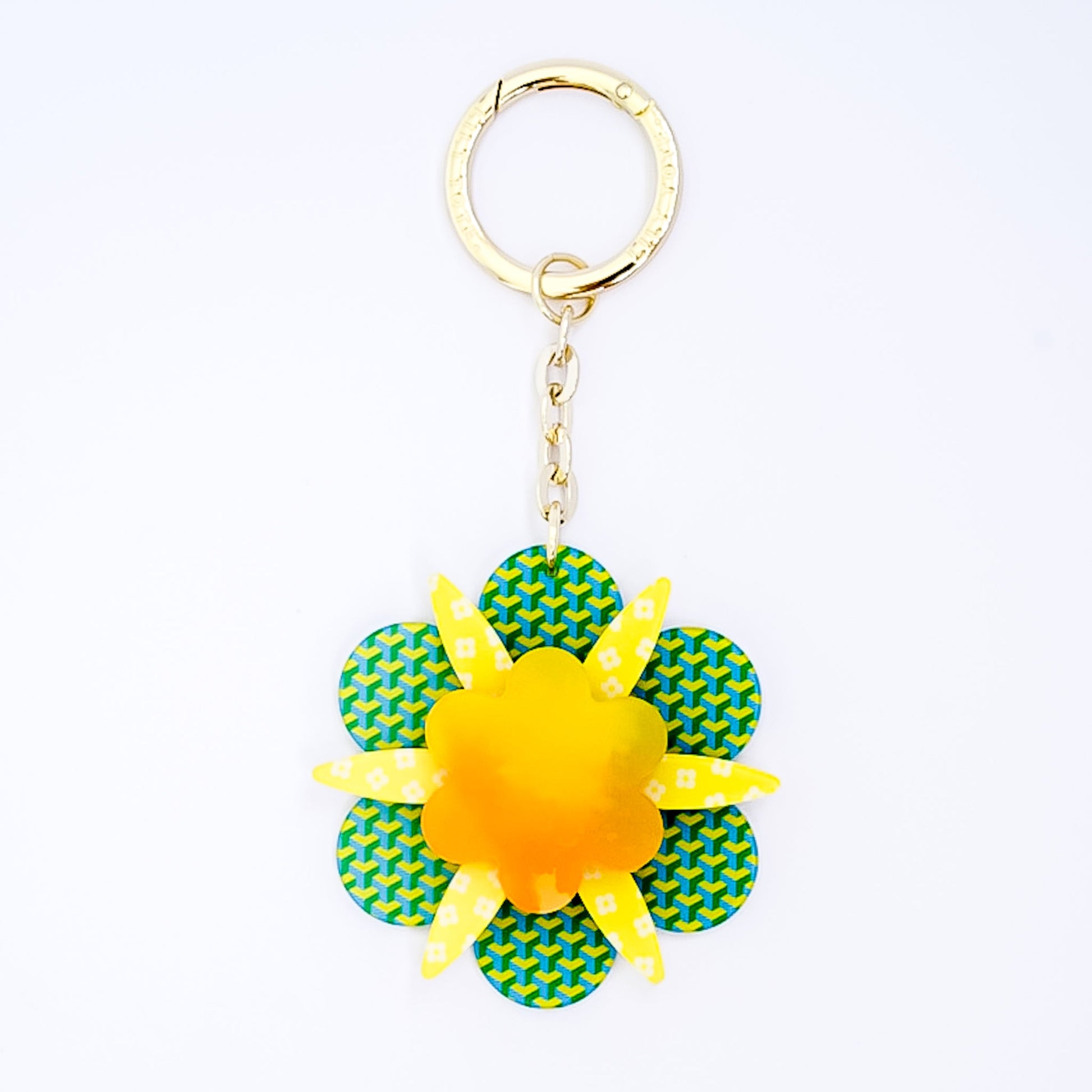 Daisy Bag Charm - Lilt Tote - Yellow Geo