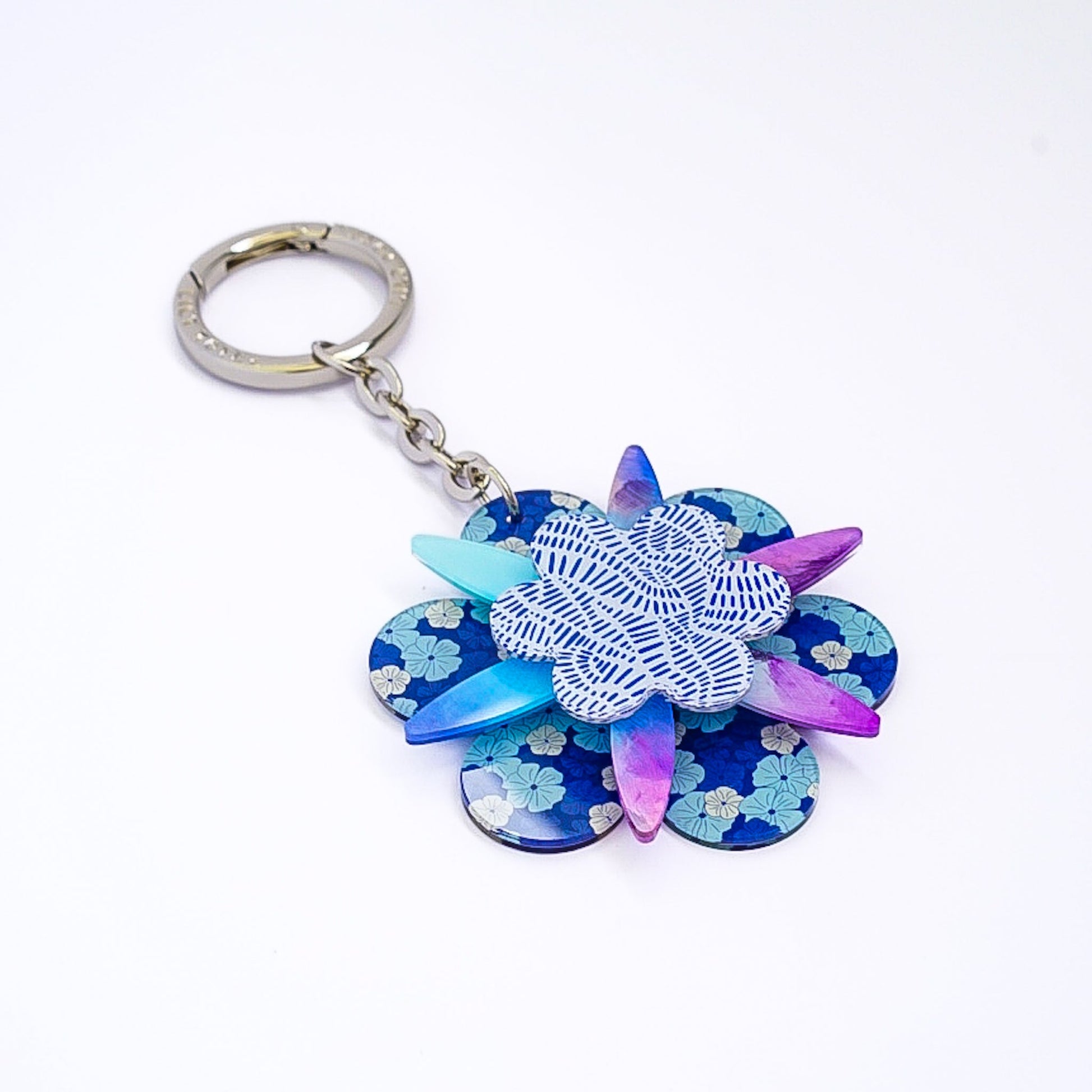 Daisy Bag Charm - Lilt Tote - Blue Tones