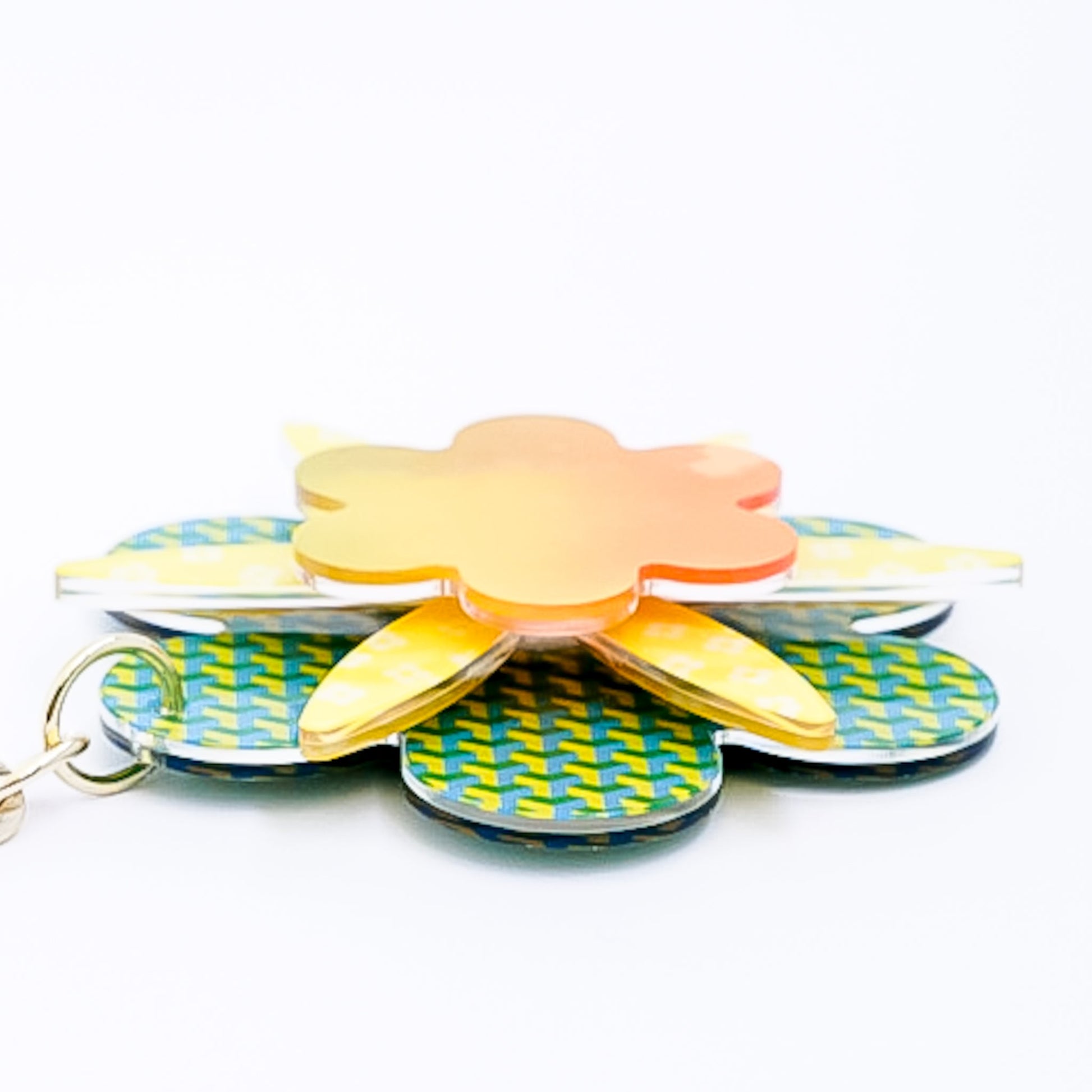 Daisy Bag Charm - Lilt Tote - Yellow Geo
