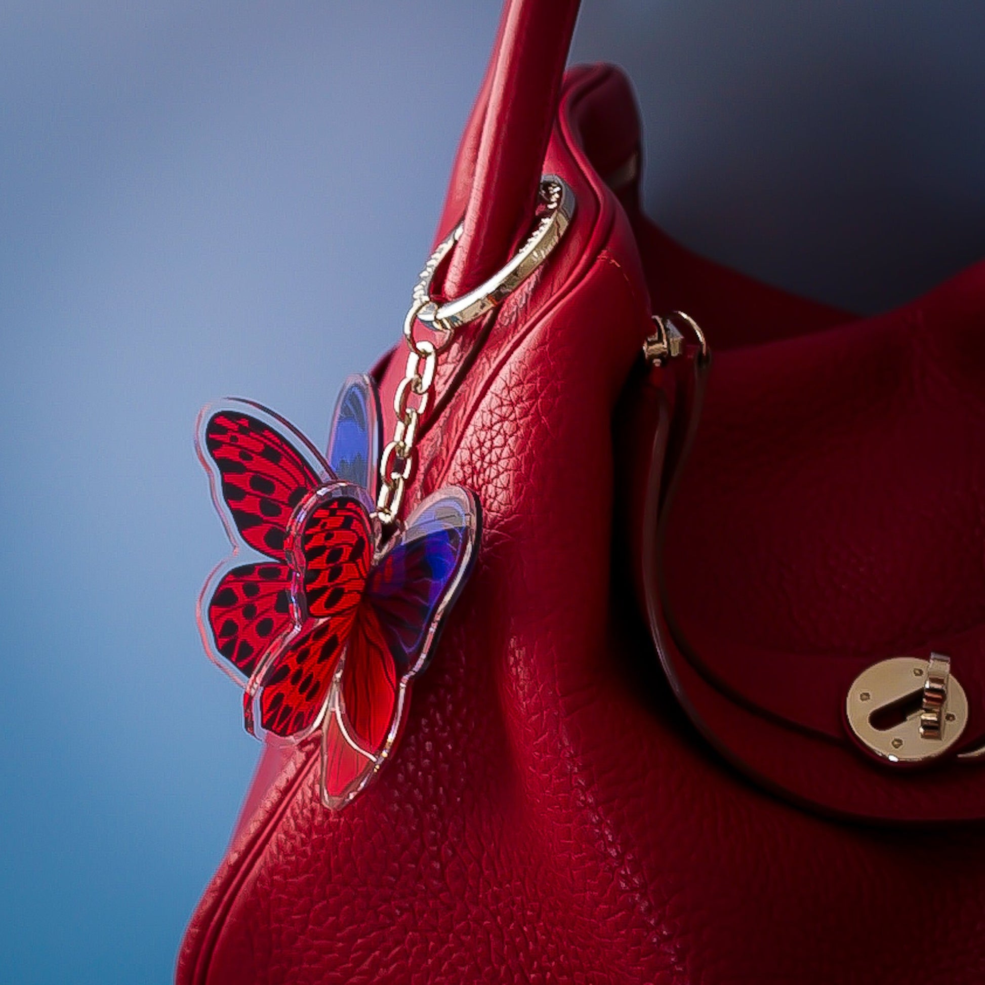 Flutter Bag Charm - Lilt Tote - Crimson Majesty