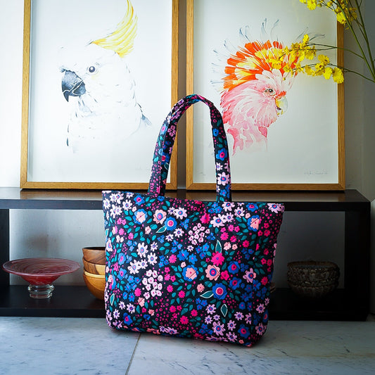 Mellow Quilted Tote Maxi - Lilt Tote - Pop Floral