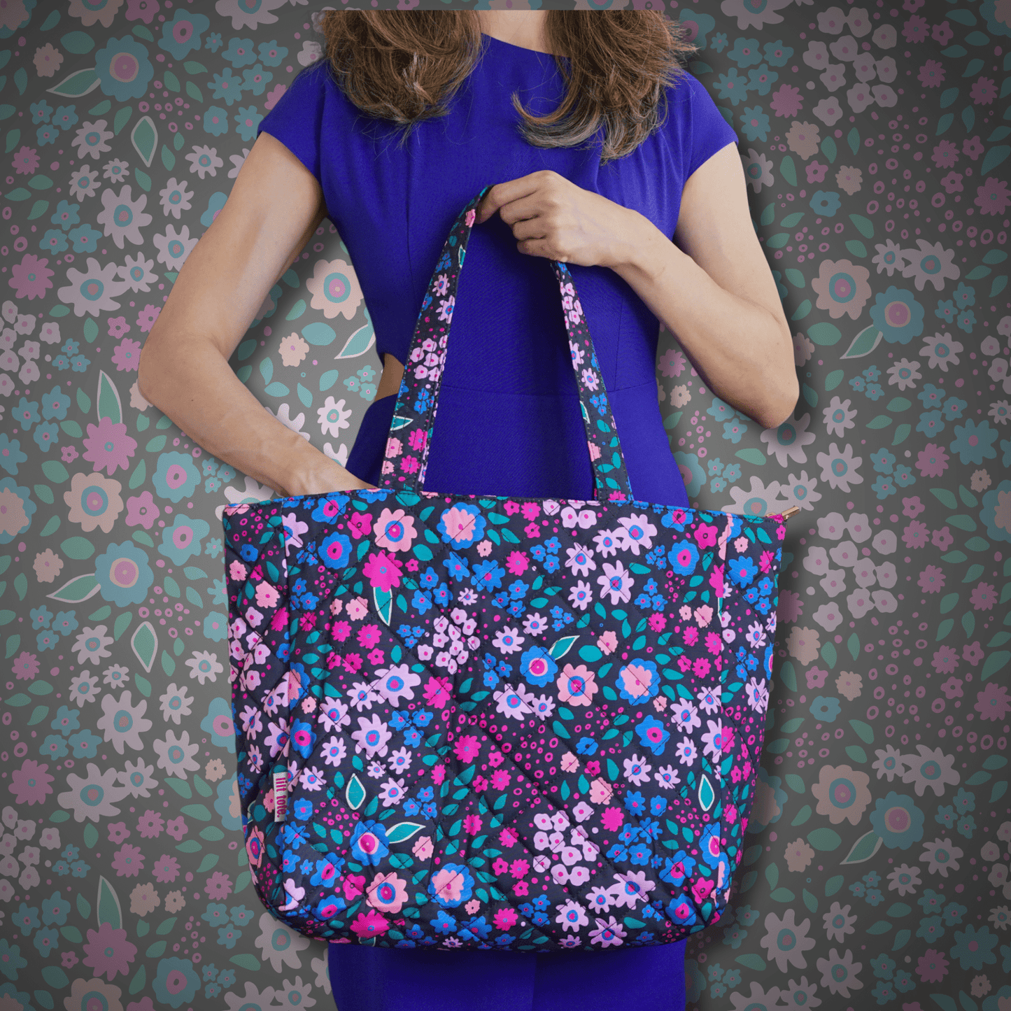 Mellow Quilted Tote Maxi - Lilt Tote - Pop Floral